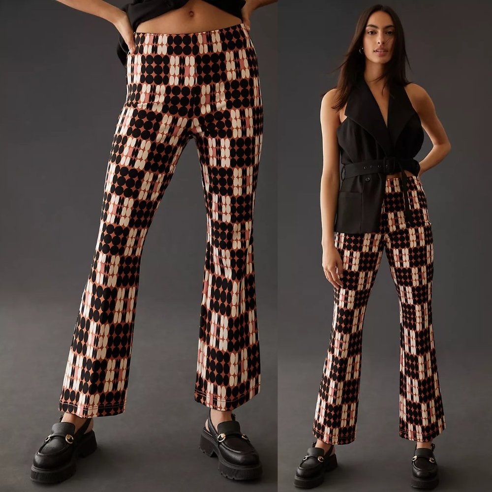 Anthropoologie Maeve The Margot Kick-Flare Cropped Pants XS new with tag - Picture 1 of 5
